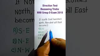 Direction Test  Direction Reasoning Tricks  Reasoning Classes for RRB Group D Exam shorts [upl. by Marron822]