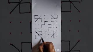 88 dots Rangoli designs simple rangoli designs [upl. by Kciderf]