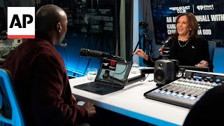 Moments from Kamala Harris interview with Charlamagne tha God [upl. by Esiralc121]