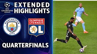 Manchester City vs Lyon  Champions League Quarterfinal Highlights  UCL on CBS Sports [upl. by Austreng]