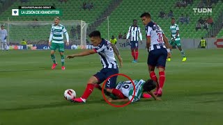 Terrible Lesión  Matías Kranevitter En Su Debut Con Monterrey [upl. by Dollar]