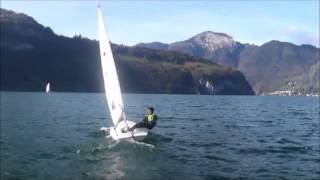 Laser sailing 04 Amwind Ausreiten Rollwende [upl. by Deibel690]