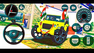 Modified Mahindra Thar Car Games Indian Cars Gadi Wala Game  Car Game Android Gameplay 2024 [upl. by Eseerahs]