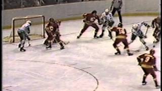 1982 Hartford Whalers 3 Calgary 1 Francis Gets Hit in Eye with Puck Plus OldTimers Game [upl. by Borreri]