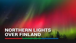 Northern lights light up Lapland sky  ABSCBN News [upl. by Navillus]