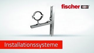 Schieneninstallation  fischer Schienensystem FLS  Befestigungen für Heizung Sanitär und Klima [upl. by Glick961]