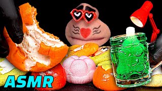 ASMR Marshmallow Cookies Fruit Mochi wax bottle candy 마시멜로쿠키 과일 찹쌀떡 닉클립 먹방 MUKBANG EATING SOUND [upl. by Dajma]