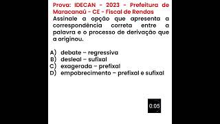 PORTUGUÊS PARA CONCURSOS  IDECAN  2023  Prefeitura de Maracanaú  CE  Fiscal de Rendas [upl. by Tini]