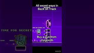 Back on Track all secret waysswag routes geometrydash gd shorts [upl. by Nire]