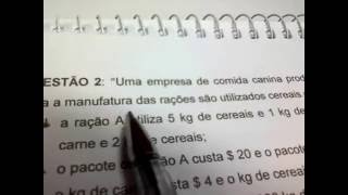 MODELAGEM DE PROBLEMA DE PROGRAMAÇÃO LINEAR [upl. by Lotsirb]