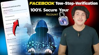 Facebook Tow Step Verification Enable 2024  Facebook Tow Factor Authentication On  Facebook secure [upl. by Delmore25]