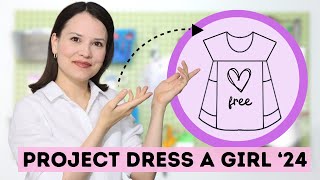 Lets sew a DRESS with FREE pattern for Project quotDress A Girlquot 2024 [upl. by Allimrac]