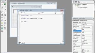 VB6 Tutorial 005  Using a text box command button and variables [upl. by Ahsiekram34]