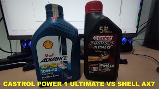 CASTROL POWER1 ULTIMATE MATIC VS SHELL AX7 MATIC [upl. by Zebedee]