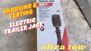 Unboxing And Testing Electric Trailer Jack From Ultra Tow  Northern Tool [upl. by Laryssa]