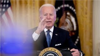 Stupid son of a btch Joe Biden lashes out at reporter in embarrassing hot mic gaffe [upl. by Salchunas111]