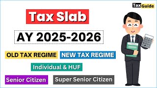 Income Tax Slab Rate AY 20252026  Tax Rates New vs Old Tax Regime FY 20242025  Income Tax Slabs [upl. by Nahpets]