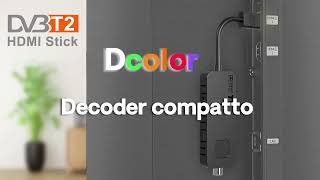 Dcolor Decoder DVBT2 Decoder Digitale Terrestre [upl. by Droc]