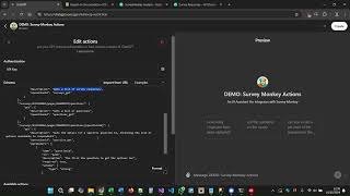 Using Actions with Custom GPTs to interact with Survey Monkey via their API [upl. by Liederman]