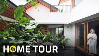 A Beautiful Tropical House With Central Courtyard Home Tour [upl. by Nikolai]