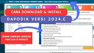 CARA INSTALL DAPODIK VERSI 2024C  SESUAI PETUNJUK  MUDAH [upl. by Yllatan]