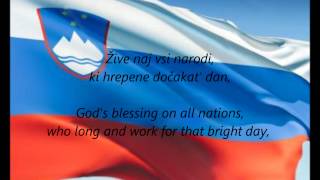 Slovenian National Anthem  quotZdravljicaquot SLEN [upl. by Aivatal294]