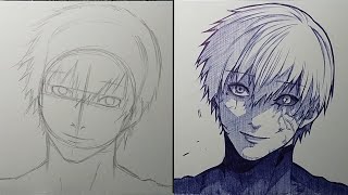 How To Draw Ken Kaneki Step By Step  Tokyo Ghoul [upl. by Yspyg]