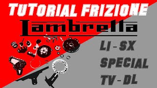 Montaggio frizione e pignone Lambretta LI  Special  SX  TV  DL  125150175200cc [upl. by Waddle]