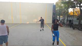 Memorial Park  Sheena amp Enrique vs Mike Nasty amp Shaffy  Handball Filmed By Shena  10232024 [upl. by Nallij]