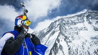 Russian makes worlds highest base jump from Mount Everest [upl. by Goddard41]