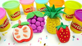 Spielzeugvideo für Kinder Wir machen aus Play Doh kunterbuntes Obst Lehrreichevideos [upl. by Nilat]