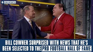 Bill Cowher gets surprised with news that hes been selected to the Pro Football Hall of Fame [upl. by Dranyl]