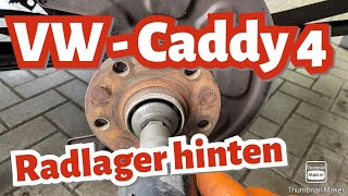 Caddy 4 Radlager hinten wechseln [upl. by Anyak]