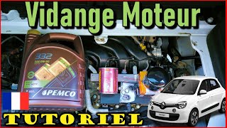 🇲🇫Vidange huile moteur  Filtre  Renault Twingo III 3  SCe70 H4D  Tutoriel [upl. by Suired]