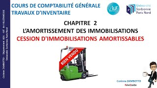 Cours de comptabilité  Travaux dinventaire  Les cessions dimmobilisations amortissables  GEA [upl. by Gnivre]