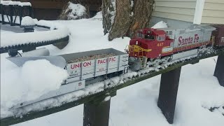 G Scale Trains Snow Plow millvalleynorthernrailroad2998 [upl. by Franky]