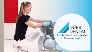 Dürr Duo Tandem Kompressor  Filterwechsel Tutorial  Pluradent [upl. by Acinomahs]