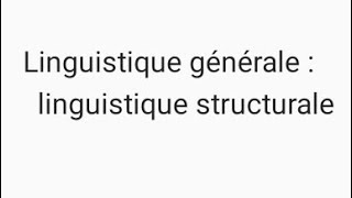 Le structuralisme de Saussure 💎البنيوية عند سوسير  larbitraire de signer 🙏 [upl. by Jerrilee]