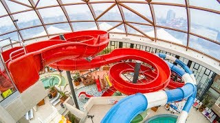 Red Viper Water Slide  Aquapark Nymphaea Oradea [upl. by Yatnwahs]