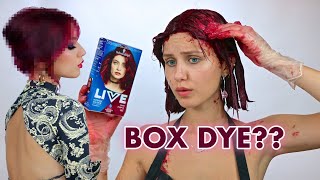 Dyeing my hair Burgundy with BOX DYE [upl. by Nangem]