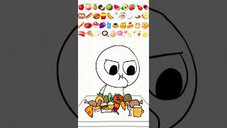 Food emoji challenge shorts animation [upl. by Iruj]