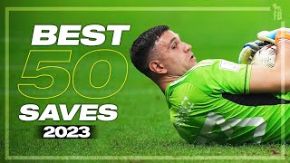 Best 50 Goalkeeper Saves 2023  HD [upl. by Ennelram]