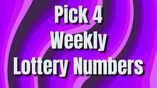 Pick 4 Weekly Lottery Numbers Suggestions  July 23 to July 29 [upl. by Nochur]