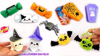 7 Halloween Deko Ideen  Basteln zu Halloween  Basteln mit papier  DIY Bastelideen [upl. by Dyl162]