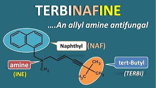 Terbinafine  An allyl amine antifungal agent  Mechanism and uses [upl. by Lavina]