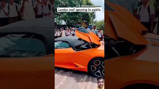 Lambo roof opening in public reaction  trending shorts youtube [upl. by Jehanna]