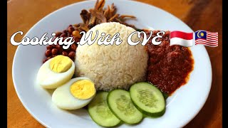 Warga indonesia boleh coba resep asli Nasi lemak amp Sambal tumis Malaysia [upl. by Laumas]