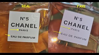 Chanel No 5 perfume real vs fake How to spot fake Chanel No 5 Paris Fragrance [upl. by Kiefer]