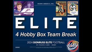 2024 DONRUSS ELITE FOOTBALL 4 Box Team Break 1 eBay 100724 [upl. by Therine]