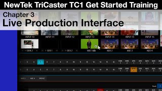 TriCaster TC1 Get Started Training Chapter 3  Live Production Interface [upl. by Itsrik46]